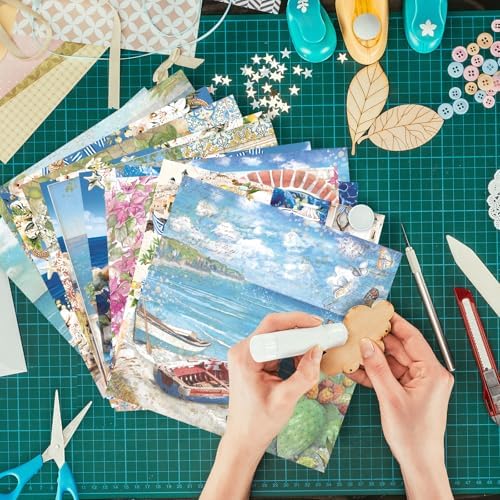 Scrapbook Paper, 24 Sheets 6"×6" 160gsm Single-Sided Patterned Cardstock