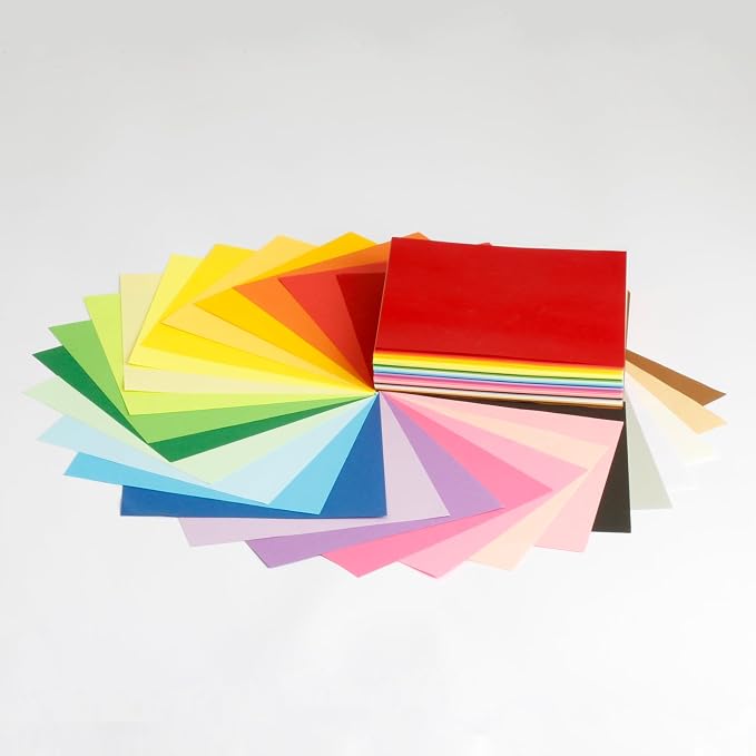 300 Sheets Origami Paper, 27 Colors, 6x6 Inch Square Paper | Double Sided Colored Origami Paper 6x6 for Kids Crafts, DIY Folding, Scrapbooking, School Art Projects