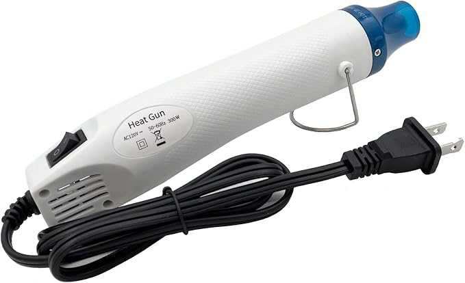 Heat Gun, Mini Hot Air Gun for DIY Crafts Embossing Shrink Wrap, White | DIY Crafts, Portable, Embossing, Shrink Wrapping, Drying Paint