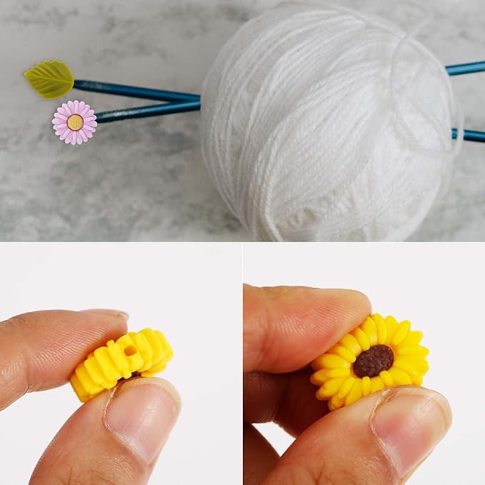 16pcs Silicone Knitting Needle Stoppers, Knitting Needles Point Protectors