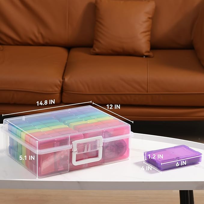 novelinks Photo Storage Box and 16 Inner 4" x 6" Photo Storage Containers