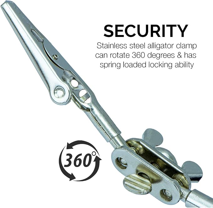NEIKO 01902 Adjustable Helping Hand with Magnifying Glass, Third Hand Solder Aid, Soldering Wire Station Stand with Dual Alligator Clips and a Heavy Base, Beading & Jewelry Making Tools, Solder Holder