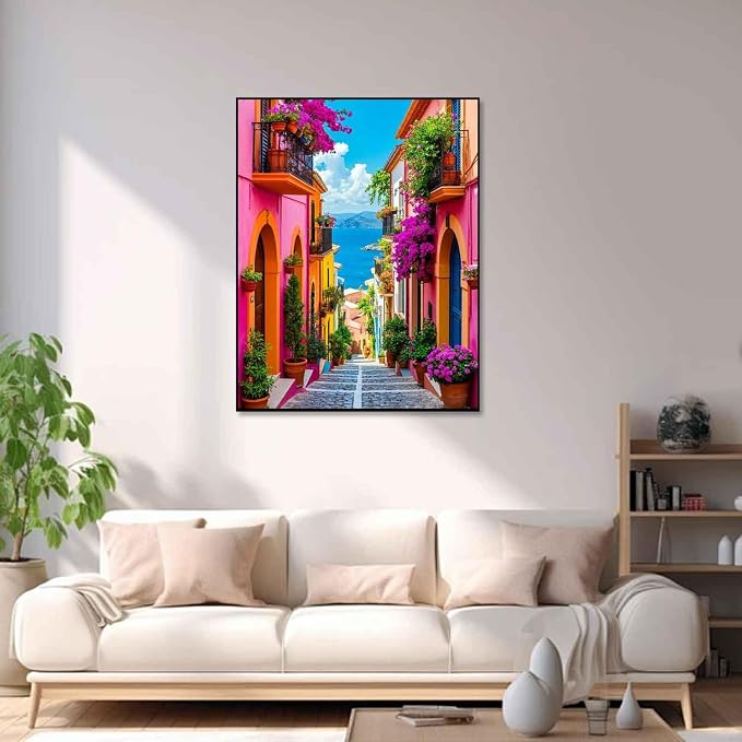 Yunruily Adult Paint by Numbers Landscape-Paint by Numbers Kits for Adults,Canvas Paint by Numbers for Adults for Gifts Home Wall Decor(16x20inch)