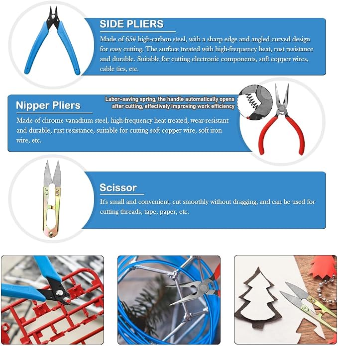 Bigstone 85 PCS Model Tools Kit Hobby Building Tool Craft Set Modeler Basic DIY Tools for Cars, Airplanes, Buildings, Robots Gundam Plastic Models Building Repairing and Fixing