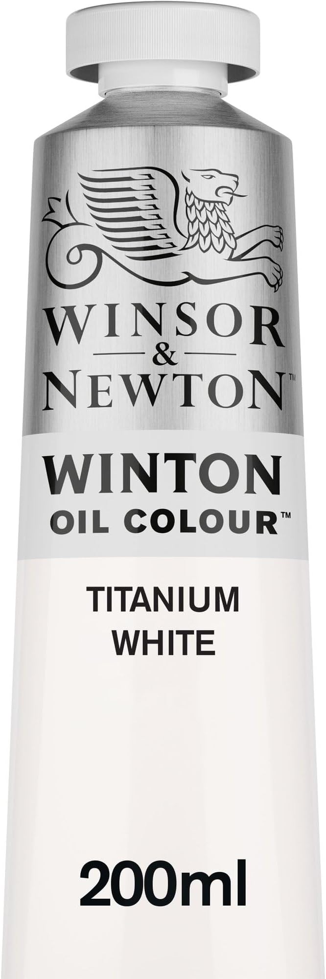 Winsor & Newton Winton Oil Color, 200ml Tube, Titanium White | High-quality pigments, Durable, Lightfast, Permanent, Uniform Consistency, Great Pigment Load