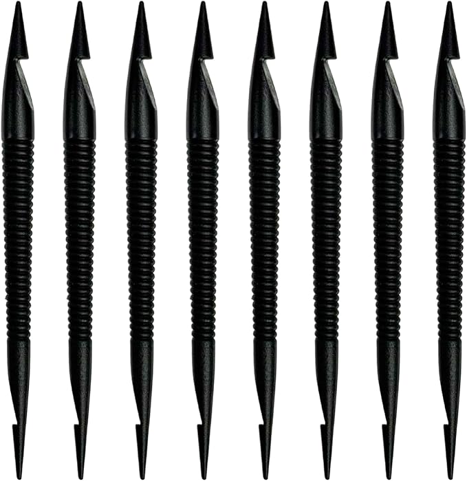 Rvluw 8 Pcs Interlocking Tool for locs,Dreadlock Crochet Hook,Black,Type A
