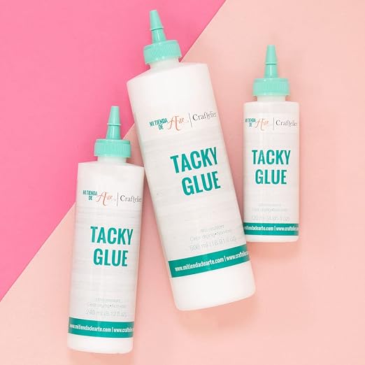 Craftelier - Tacky Glue | Extra Strong Multipurpose Liquid Glue for Scrapbooking and Other Craft Projects | Non-Toxic | Transparent, Flexible and Resistant Drying - Quantity 240 ml (8.12 Fl Oz)