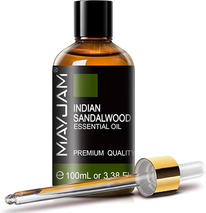 MAYJAM Indian Sandalwood Essential Oil for Diffuser Skin Hair, 3.38FL.OZ