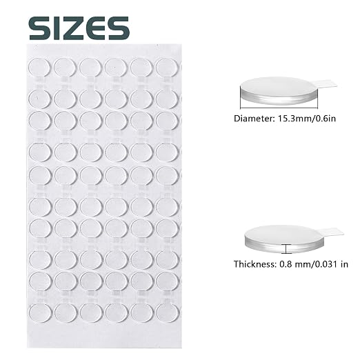 Adhesive Stick dots Two-Sided Sided Mounting Putty Stick Tack for Wall Hanging Crafts Balloons Festival Party Decorations,Clean Removable(0.6"*0.6"-560)