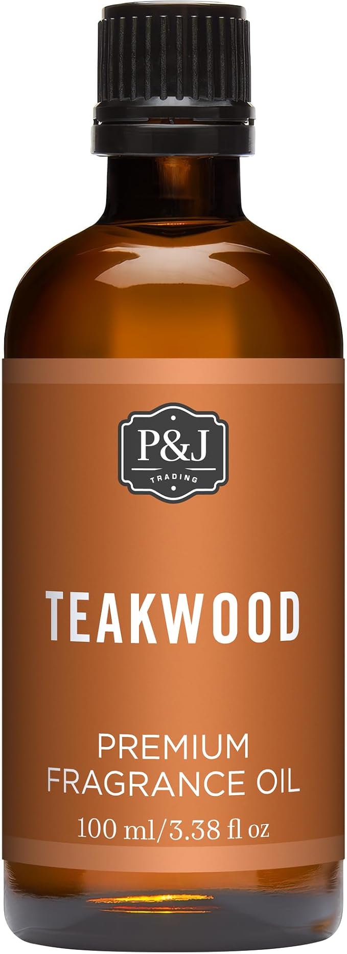 P&J Fragrance Oil - Teakwood 100ml - Candle Scents, Soap Scents, Diffuser Oil Scents