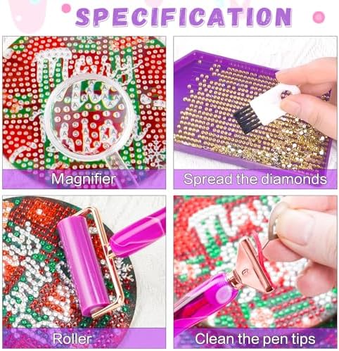 RaySoar Diamond Art Pens Diamond Art Tools Painting Pen with Screw Metal Tips Multi-Placer Tool Accessories for Adults Gem Rhinestone Picker Stylus Green
