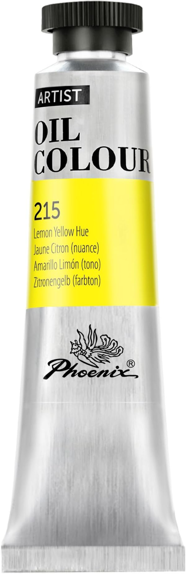 PHOENIX Lemon Yellow Hue Oil Paint - 40ml / 1.35 Fl oz. Single Tube - Artist Quality Oil Based Paint for Professionals