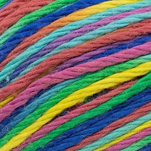Craft County 100% Cotton Yarn Medium (Size 4) – Weaving, Knitting, and Crochet – Multicolor (95 Yards)