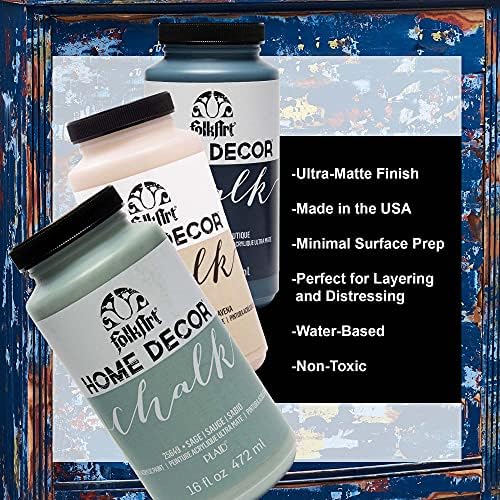 FolkArt Home Décor Acrylic Chalk Furniture & Craft Paint in Assorted Colors, 16 ounce, Sage