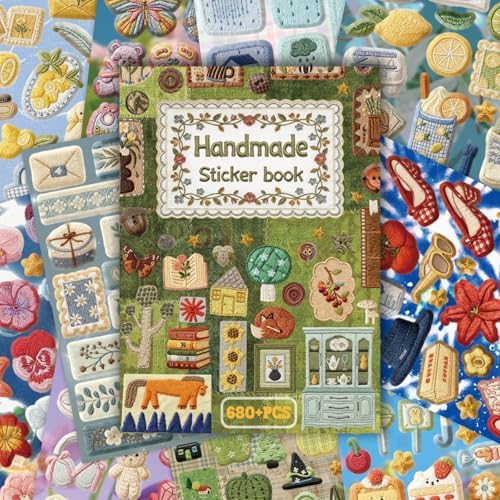 Japanese Embroidered Sticker Book Animal and Plant Theme