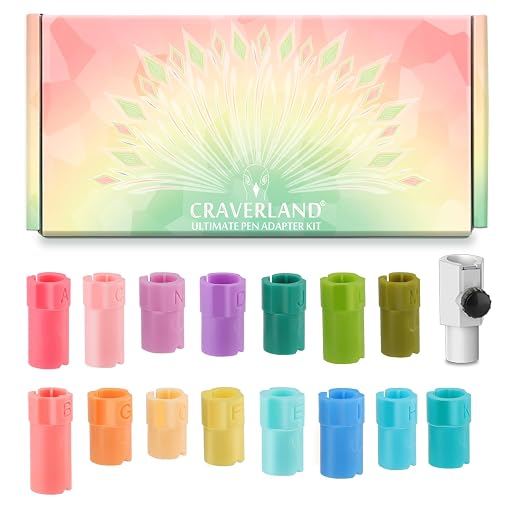 CRAVERLAND Universal Pen Adapter Set for Maker 4 3/Maker/Venture/Explore 4 3/Explore/Air 2/Air,15 Quick Insert-to-Go Adapters Holders with an Universal Pen Adapter Set,Fit All Pens Less Than 0.5in