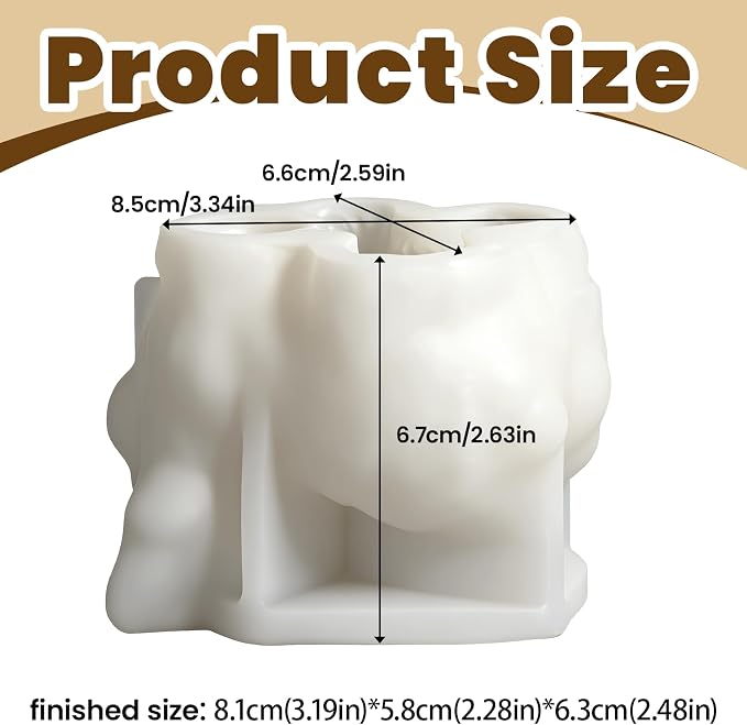 Cow-Shaped Silicone Molds for 3D Candle Making, Unique Animal Mold, Silicone Food Grade Moulds for Crafts Cake Jelly Gummy Wax Soap Ice Mould for Home Decor
