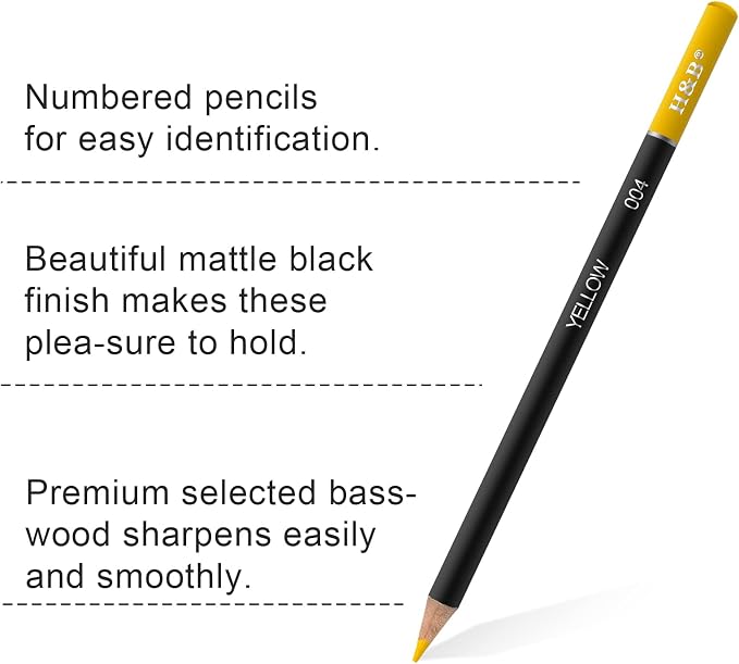 H & B 72 Colored Pencils Kit, Oil-Based Soft Core Art Supplies for Adults and Beginners, Ideal for Sketching and Shading, Professional Drawing Pencil Set