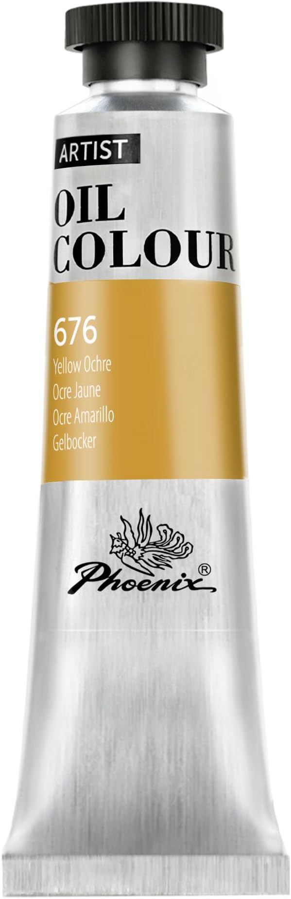 PHOENIX Yellow Ochre Oil Paint - 40ml / 1.35 Fl oz. Single Tube - Artist Quality Oil Based Paint for Professionals