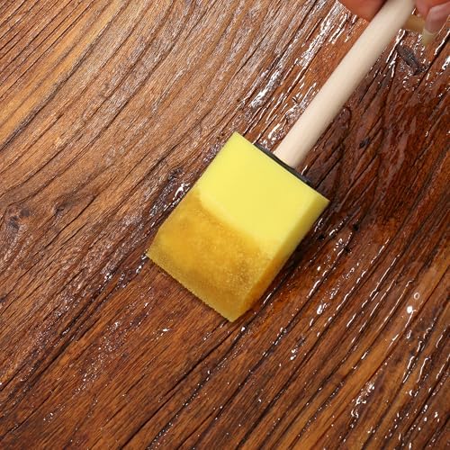 Bates- Foam Paint Brushes, 2", 16 Pack, Yellow Sponge Brushes for Painting, Staining