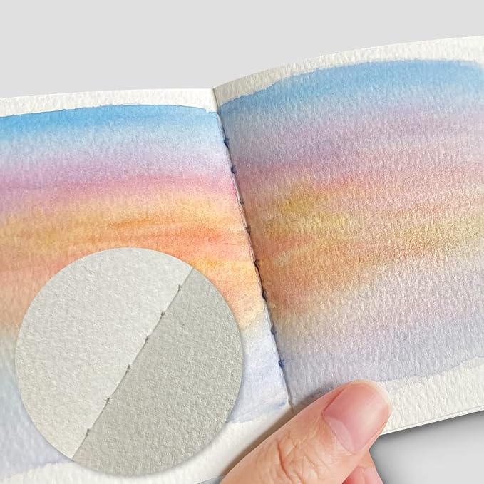 Watercolor Sketchbook 3.9x3.9 Inch 30 Sheets Mini Travel Journal Sketchbook