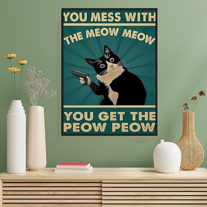 Benjenes Funny Cat Diamond Art Kits for Adults, Diamond Painting Kits