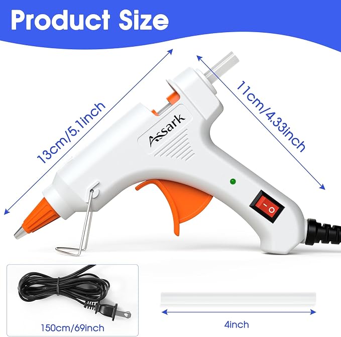 Assark 30W Mini Hot Glue Gun Kit with 30 Glue Sticks