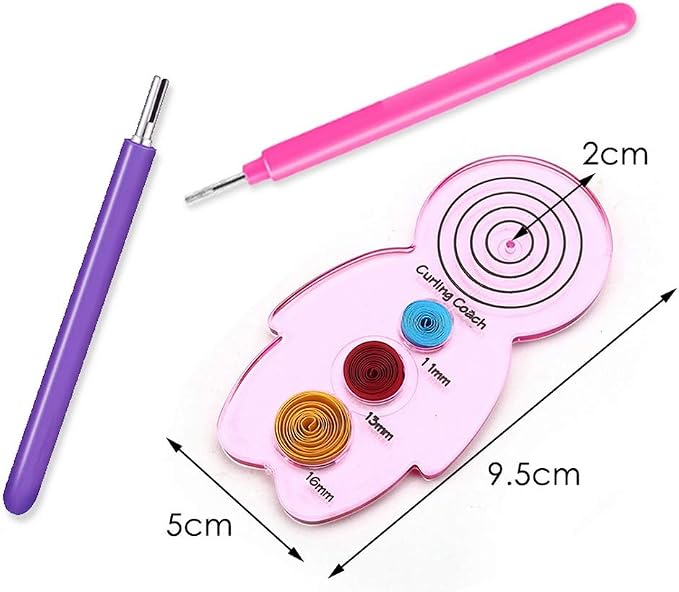 12 Pack Paper Quilling Tools Set, Slotted Needle Pens with Tweezers