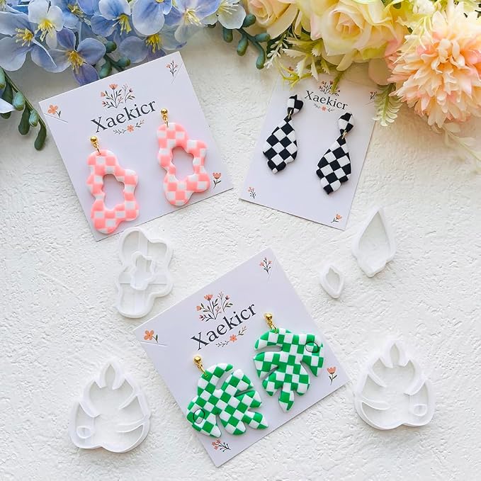 Organic Polymer Clay Cutters Set – Molds, Clay Cutters for Polymer Clay, Clay Earring Tools