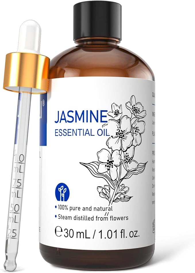 HIQILI Jasmine Essential Oil, for Diffuser, Hair, Skin, Perfume Making