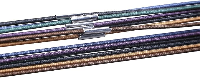Mini Skater 7 Random Color Notebook Elastic Spring Bands Connecting Insert Refill Replacement Strap Bands Accessories for Travel Journal, 7Pcs