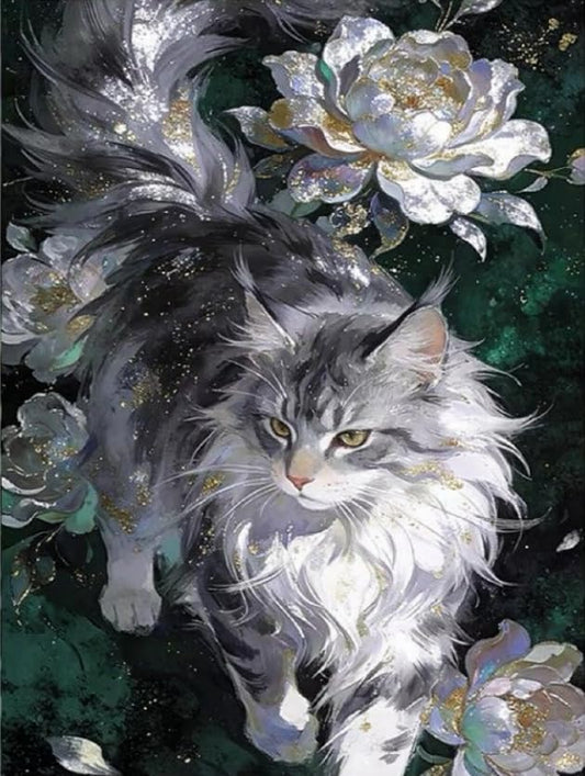 Vesmiral Cat Diamond Art Kits for Adults 12x16 Inch