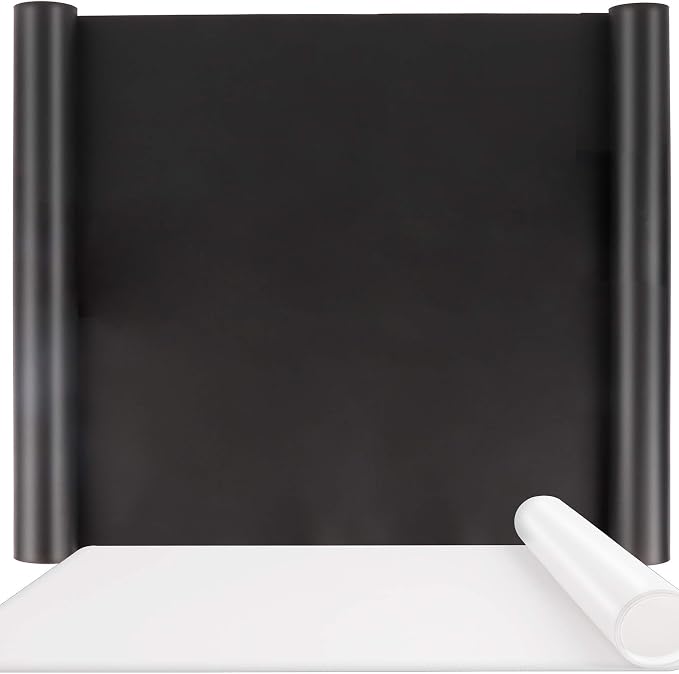 LEOBRO Large Silicone Mats for Crafts, Resin Mold, Playdough, White & Black | 2pcs 23.4"x19.5" Large Silicone Sheets, Nonstick Resin Molds Mats, Table Mat, for Clay, Resin, Paint, Glue, Jewelry Making