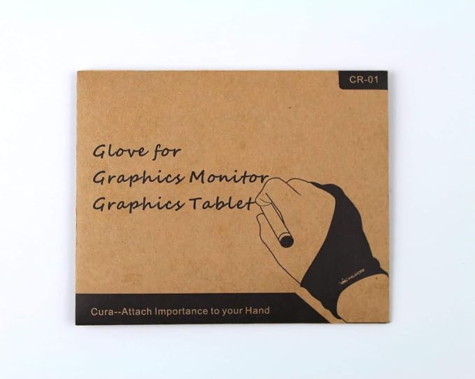 HUION Artist Drawing Glove, One Size, Left or Right Hand | Two-Finger Soft Lycra and Nylon Glove for Sketching, Inking, Coloring and Digital Drawing on Tablets, Reduces Friction
