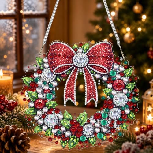 Christmas Hanging Diamond Art Kits for Adult DIY Diamond Painting Kit