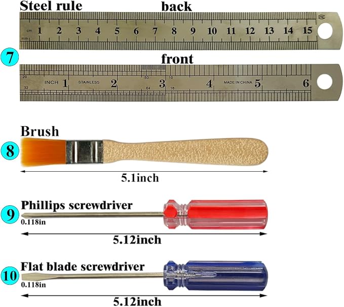 32 Pcs Professional Model DIY Tool Kit, Modeler Basic Craft Tool Set, Dollhouse Miniature Hobby Building or Handmade Hobby Craft Tools Set