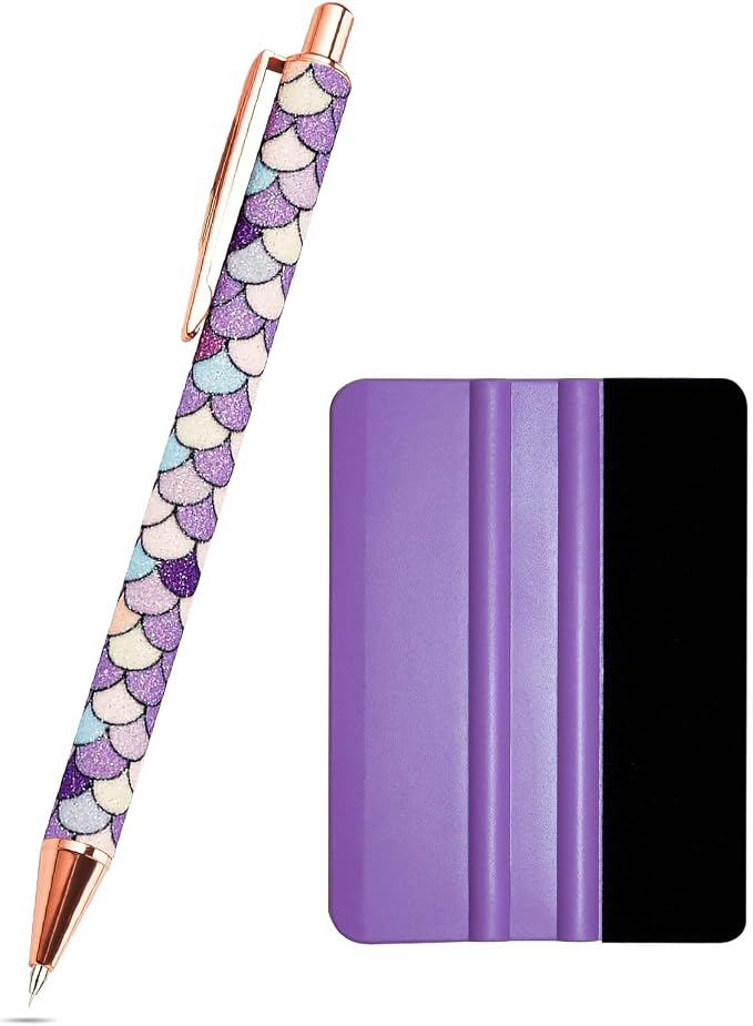 Craft Weeding Pen Tool Set, Essential Adhesive Vinyl Kits, Precision Pin Pen Tools for Cricut Air Silhouette Siser Oracal Accessories, Purple