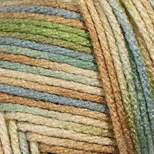 Craft County Size 4 (Medium) 100% Acrylic Fiber Yarn – Variety of Color and Pattern Options – for Crochet, Knitting, and Weaving (Aspen Print)