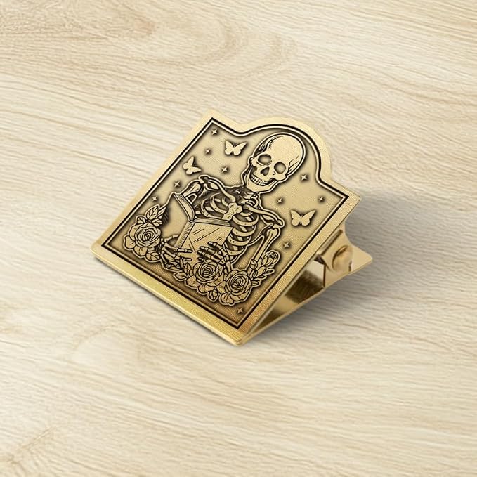 ANATTASOUL Skeleton & Book Travel Journal Clip for DIY Use