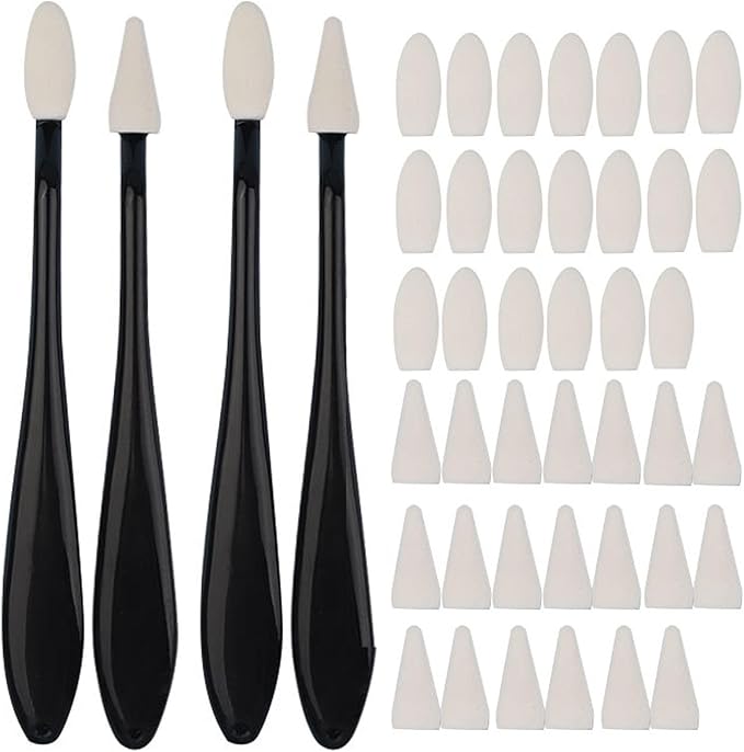 4pcs Paper Art Blending Blenders Stumps, Sketch Trimmer Erase Sponge Wiper, 2 Head Types, 40 Replacement Sponge Wipes, Sketch Drawing Tools Ideal for Highlighting, Shadowing, and Correcting Drawing