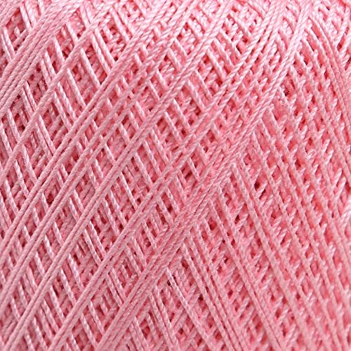 Yarn Art 1 Skein YarnArt Violet,100 Mercerized Cotton Yarn Threads Crochet Lace Hand Knitting Yarn Embroidery Arts Crafts (Pink 6313)