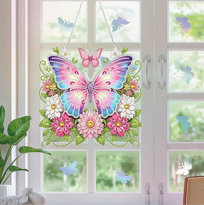 RYMILIE Hanging Diamond Art Painting Kits for Adults Butterfly