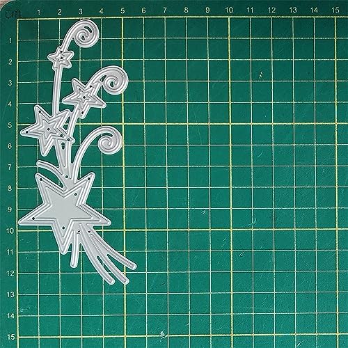 Scrapbooking Die-Cuts for Card Making, Christmas Metal Cutting Dies, Paper Craft Punch Template, Background Embossing Stencils, DIY Album Décor (Star Ribbon-5.6x12.7cm)