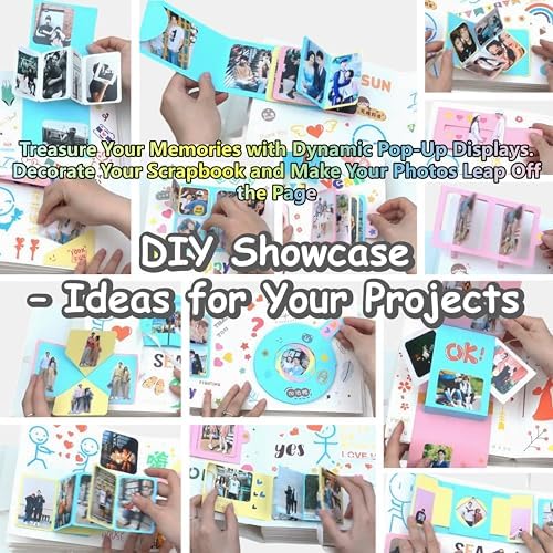 Ranxu 16 Sets 3D Photo Album Decorations DIY Kits, Material Kit-Color