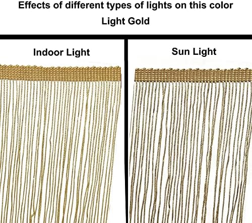 5 Yards of 4" Long Chainette Fringe Thread Yarn Tassel Trim Braid Fringe for Crafts Sewing and Decor-Light Gold