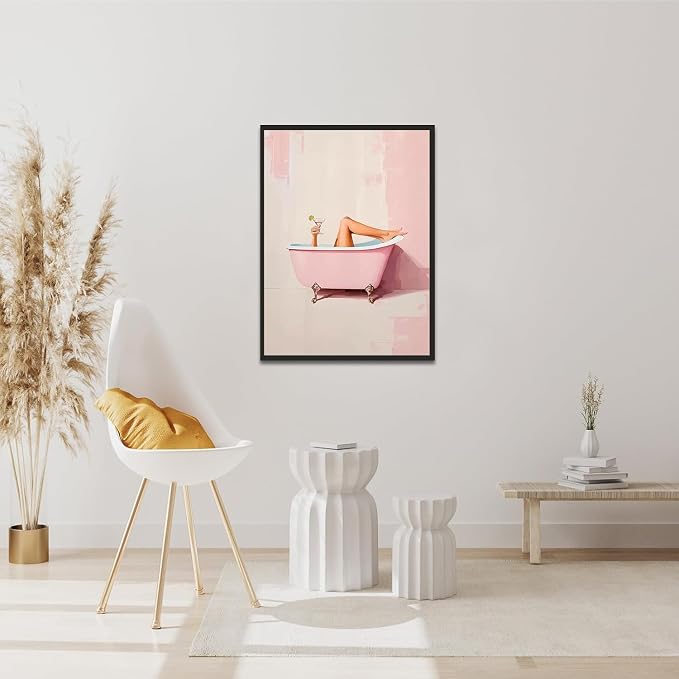 DAZZLEDOTS Diamond Art Kits, Funny Pink Bathroom Diamond Painting