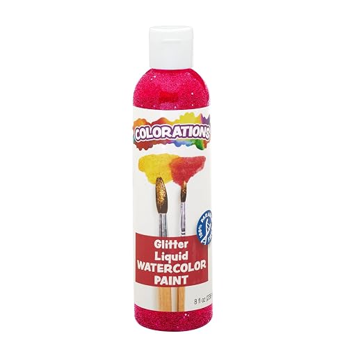 Colorations Paraben-Free Glitter Liquid Watercolor Paint, Vibrant Magenta