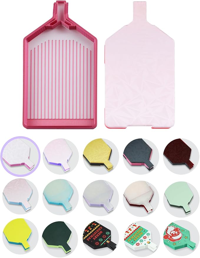 ForeverYoung Sweet Bi-Tonal Diamond Art Tray with Lid, Pink Berry Macaron