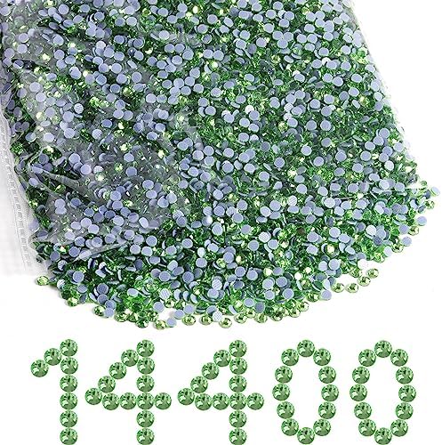 Beadsland Hotfix Rhinestones Bulk, Light Green, SS6, 14400pcs