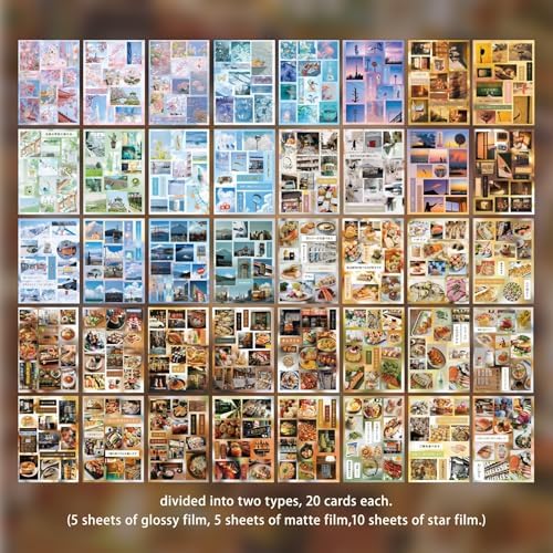 Japanese Sticker Book - 40 Sheets Cherry Blossom & Izakaya Food Stickers for Journals, Planners, Scrapbooking & Water Bottles - Kawaii Vinyl Decals (554 Pcs)